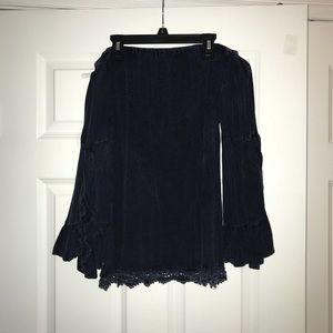 Blue off the shoulder top